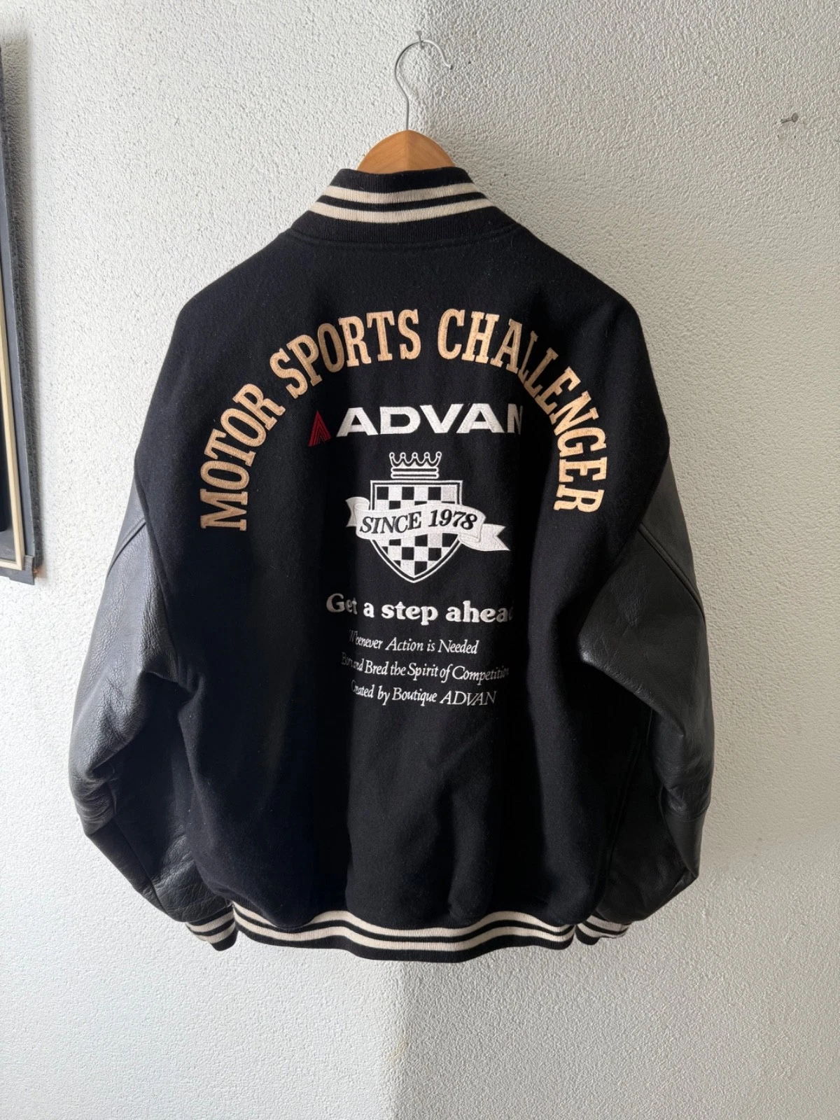 s-l1600 ADVAN RACING 90s Varsity Jacket Baseball FOR nismo hks XL RARE D1GP JDM DRIFT - Image 1