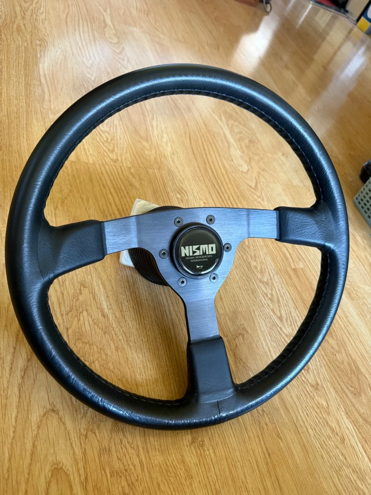s-l1600-9-1 NISMO OLD LOGO 365A Steering Wheel Horn New Rare Silvia S13 Skyline GTR R32 R33 - Image 1