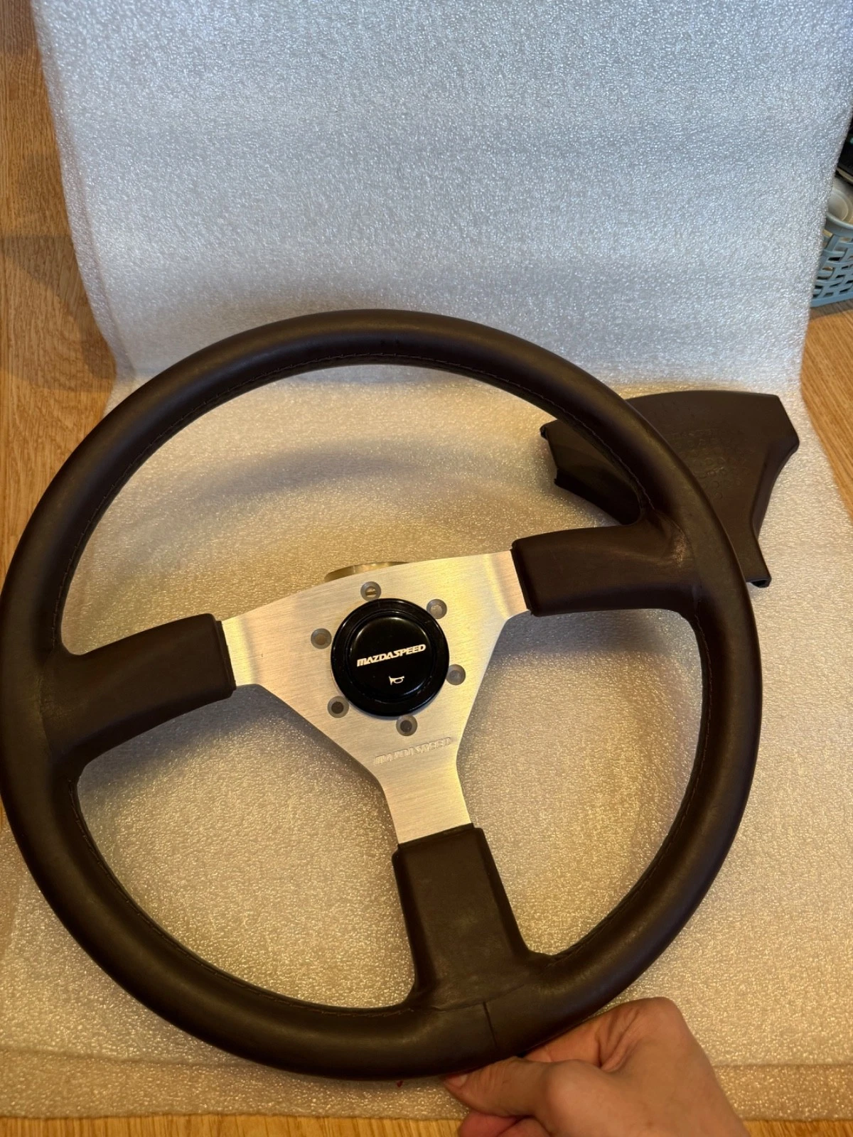 s-l1600-9-3 Mazdaspeed Steering Wheel Pad Horn RX7 FC3S FD3S COSMO MX5 MIATA MOMO NARDI 90s - Image 1