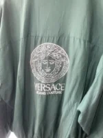 Versace Jeans Couture Jacket Windbreaker Bomber 90s Green L - Image 7