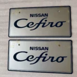 Nissan Cefiro Dealer Plates Set Rare OEM optional A31 A32 A33 JDM NISMO 90s C33