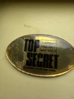 TOP SECRET GOLD 90s TRUNK EMBLEM BADGE RARE FOR SUPRA GTR R32 R33 NISMO REAR HKS - Image 3