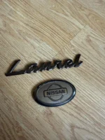 NISSAN LAUREL C35 Medalist Club S Dark Chrome Trunk Emblem Badge