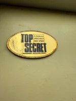 TOP SECRET GOLD 90s TRUNK EMBLEM BADGE RARE FOR SUPRA GTR R32 R33 NISMO REAR HKS